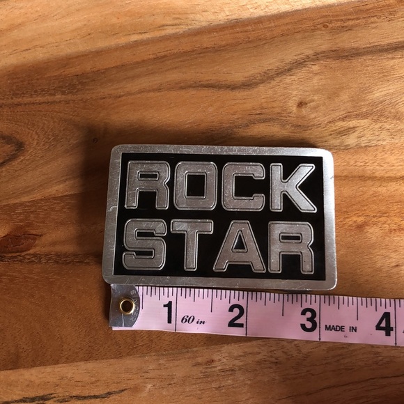 PacSun | Y2K Black & Silver Rock Star Belt Buckle - Picture 10 of 11